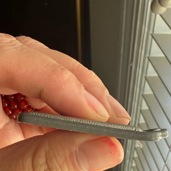 Coach Metallic Gray Silver Leather Hangtag - Picture 5 of 6